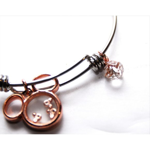 Vintage Disney Charm Bracelet Bangle Mickey Mouse - Picture 4 of 5